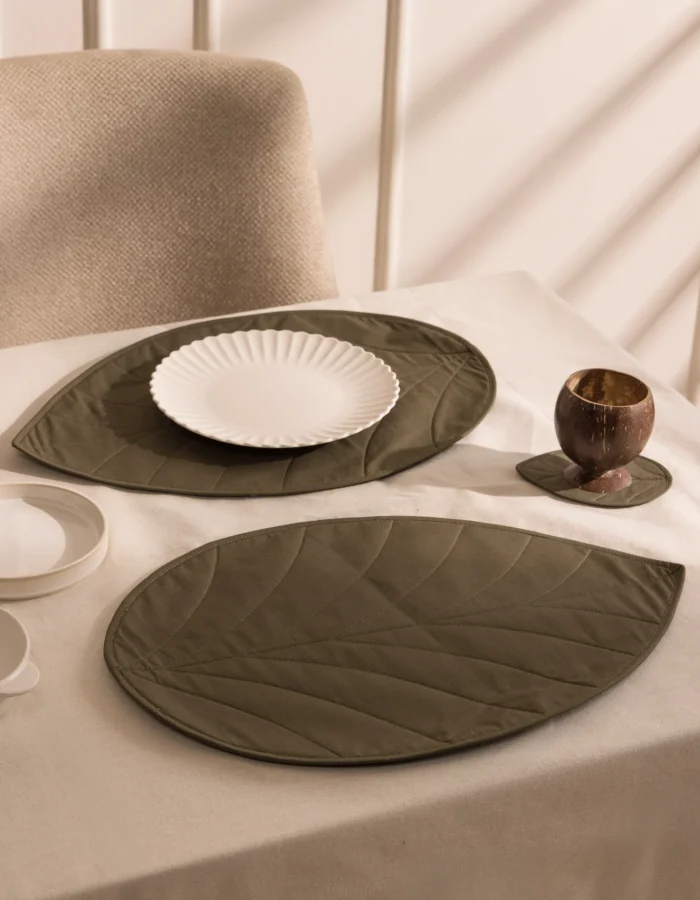Quilted Leaf Table Mats (Set of 6)